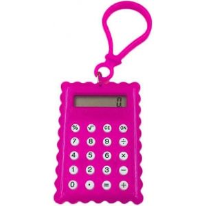 Pocket Student Mini Calculatrice Electronique Biscuit Shape School Gift Rose - Neuf