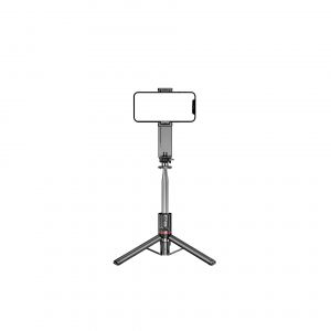 Perche &agrave; Selfie avec Lumi&egrave;re de Remplissage D&eacute;tachable en Acier Inoxydable - Tr&eacute;pied Bluetooth Extensible avec T&eacute;l&eacute;commande - Neuf