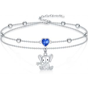 Cmjaagur-925 Sterling Silver Anklet Bracelet For Women Summer Jewelry Gifts For Women 23cm+5cm Anklet/ 18cm+5cm[M445] - Neuf