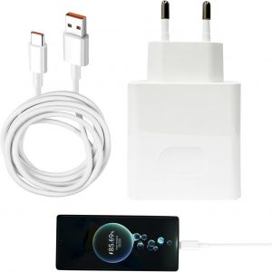 LORANKA-Chargeur 66W pour Honor Magic 7 Lite avec C&acirc;ble USB C 2m, Compatible avec Honor 200, Huawei, Supercharge Rapide - Neuf