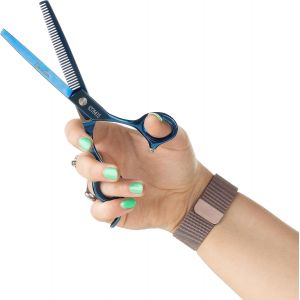 Jgd-Doodle, Chien, Chiot, Ciseaux &Agrave; D&eacute;s&eacute;paissir Et &Agrave; M&eacute;langer, Lames Semi-Convexes Tranchantes Et Durables, Vis De Tension R&eacute;glable Pour Le Contr&ocirc;le Et La Pr&eacute;cision, 16.5cm - Neuf