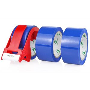 Lot De 3 Rouleaux De Ruban Adh&eacute;sif Bleu 48 Mm X 66 M Pour Cartons De D&eacute;m&eacute;nagement Et Envois-Ruban Adh&eacute;sif D'emballage S&ucirc;r Et R&eacute;sistant Avec D&eacute;rouleur En Plastique - Neuf