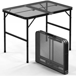 Ulteronixshop-Table de Camping Pliante pour Barbecue, 90x60cm Table de Barbecue R&eacute;glable en Hauteur,Table de Pique - Nique pour Int&eacute;rieur, Ext&eacute;rieur, Plage - Neuf