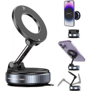 Support Magn&eacute;tique pour T&eacute;l&eacute;phone Voiture,Support Magn&eacute;tique Voiture 360&deg;-Ventouse Rotative &agrave; Fixation par Vide,Compatible Tableau de Bord/Pare-Brise/Ventilation-Universel Smartphones - Neuf