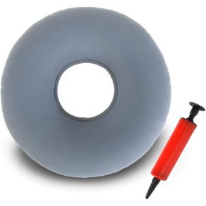 Coussin Gonflable En Forme D'anneau, Coussin De Siège Gonflable, Coussin Rond Gonflable, Coussin Pour Hémorroïdes, Coussin Donut (Gris) - Neuf