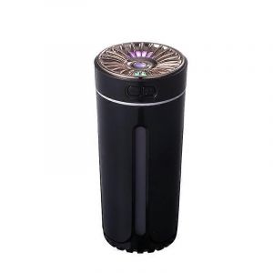 Humidificateur d'air de voiture Capacit&eacute; 300ml Veilleuse color&eacute;e Mini USB Diffuseur d'huiles essentielles portable pour bureau &agrave; domicile Noir - Neuf