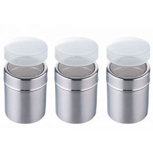 (S)3 Morceaux De Sucre En Poudre Shaker En Acier Inoxydable Distributeur De Poudre, De Maille De Gicleurs, Adapté Pour Le Café, Le Poivre, La Farine, Le Chocolat, Le Sucre - Neuf