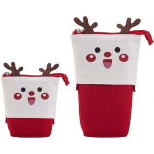 Les Filles Cas De Crayon, Dessin Anim&eacute; Crayon Cas, Les Enfants Crayon Cas, Toile, Crayon Cas (Rouge De No&euml;l) - Neuf