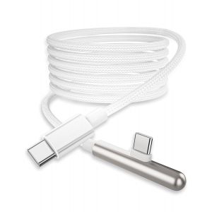 TRAHOO-C&acirc;ble USB C vers USB C 3 m pour iPhone 17,240W 5A Cable USB C Charge Rapide Nylon Tress&eacute; Cable Chargeur USB C Angle Droit pour iPhone 16 Pro Max Plus Pad 10 Samsung Galaxy A17 A16 A36 A56 S25 - Neuf