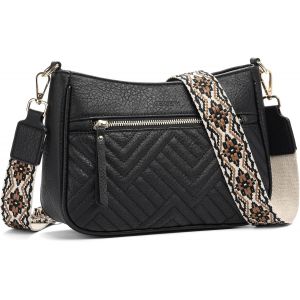 Sac Bandouli&egrave;re Femme,Sac &agrave; Main Bandouli&egrave;re Multipoches Petit Sacoche Femme Bandouli&egrave;re Avec Large Sangle R&eacute;glable et Amovible pour Le Shopping,Le Travail et Les Voyages - Neuf