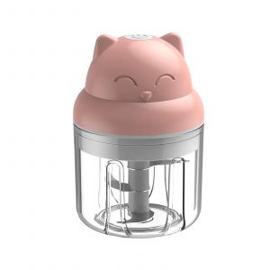 Hachoir &Agrave; Ail Portable, Mini Robot Culinaire Sans Fil Avec Chargement Usb Pour L&eacute;gumes, Poivrons, Oignons, &Eacute;pices (Rose) - Neuf