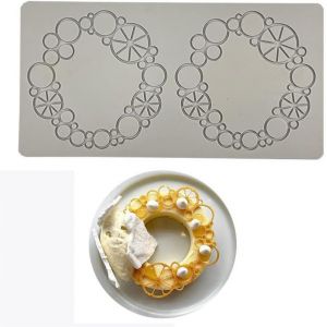 Kal-Moule En Silicone Creux En Forme De Guirlande De Bulles, Tapis Dentelle 3d Pour Décoration De Cupcakes, Sucre, Loisirs Créatifs, Desserts - Neuf