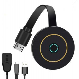 CHECARZHN--NO1-Dongle D'Affichage Wifi, Adaptateur Hdmi Sans Fil 4K Pour Diffusion De Fichiers Vidéo, Récepteur Tv Compatible Avec Android/Windows/Ios/Mac, Miroir Vers Tv/Projecteur/Moniteur - Neuf