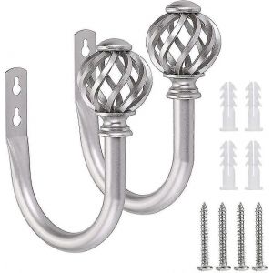 Une paire de nid modelant crochets de rideau en m&eacute;tal - l&eacute;ger rideau d&eacute;coratif draperie embrasses retenues crochet en m&eacute;tal crochet d&eacute;coratif (argent) - Neuf