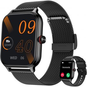 Montre Connect&iquest;&iquest;e Femme Homme Appel Tension Art&iquest;&iquest;rielle Fr&iquest;&iquest;quence Cardiaque Sommeil, 1.96'' AI Smartwatch 100+ Sports, IP67 Podom&iquest;&iquest;tre R&iquest;&iquest;veil Calculatrice Carte de Visite iOS Android - Neuf