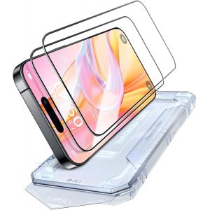 Kal-Unbreak Top 9h+ Lot De 2 Films De Protection D'écran En Verre Blindé Pour Iphone 15 Plus/16 Plus 12ft Standard Militaire Résistant Aux Chocs + Durabilité Ultime, Couverture Complète 1:1 - Neuf