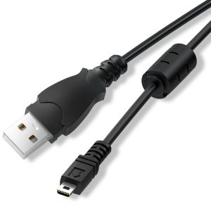 JGD-C&acirc;ble USB C&acirc;ble de transfert de charge rapide USB-A vers Mini 8 broches USB 2.0 avec fiches plaqu&eacute;es argent et anneau magn&eacute;tique en ferrite anti-brouillage, 0.9 m, noir - Neuf