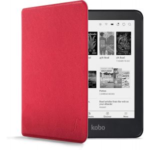 KALANKA-Forefront Cases Étui pour Kobo Aura Edition 2 (Modèle: N236-2016) - Mince et Léger, Fonction Automatique Veille/Réveil Intelligente Étui, Coque de Protection pour Kobo Aura Edition 2 - Rouge - Neuf