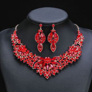 Parure De Bijoux De Mariée En Argent Et Cristal - Neuf
