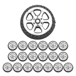Rouleau En Plastique 2mm Dia Arbre Voiture Camion Modèle Jouets Roue 20mmx6mm 20pcs - Neuf