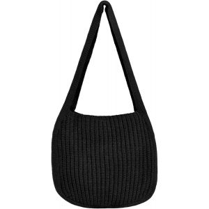 Fourre-Tout au Crochet pour Femme Sacs &agrave; Bandouli&egrave;re Grand Sac &agrave; Provisions Sac &agrave; Main en Peluche Tricot Cartable Sacs &agrave; Main - Neuf