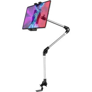 Support Tablette Rail Siege Voiture, Attache Tablet & Telephone Camion Au Sol Avec Bras Pivotant &Agrave; 360&deg; Pliable, Fixation Boulon Si&egrave;ge Vehicule Pour Ipad Pro Air Mini, Galaxy, Iphone 4 12.9 - Neuf