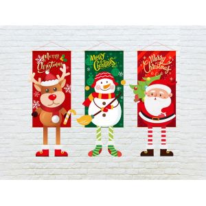 D&eacute;coration de No&euml;l en tissu &agrave; suspendre pour porte et porche - Neuf