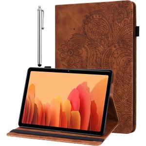 &Eacute;tui de protection pour Samsung Galaxy Tab S10 FE+ Plus 13,1"" 2025, avec stylet et porte-stylo, ultra fin, &agrave; rabat, en cuir synth&eacute;tique, marron - Neuf