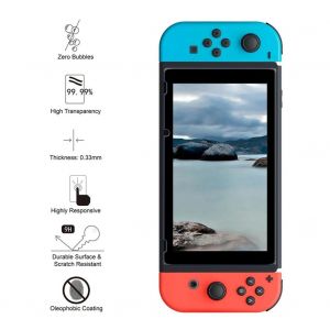 1pc 9h Protecteur D'écran En Verre Trempé Transparent Bouclier Pour Nintendo Switch - Neuf