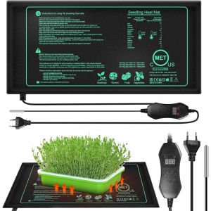 ASFASFq-Tapis Chauffant pour Plantes avec Thermostat, Serre chauffante intérieure Mini 25 x 52,5 cm, pour semis, Animaux domestiques et terrariums de Reptiles, 50 Watts - Neuf