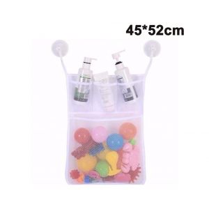 Filet De Rangement Pour Jouets De Bain Tub Cubby Avec Crochets &Agrave; Ventouse - 45x52cm, Polyester Durable, Lavable En Machine, Organisez Les Jouets ! - Neuf