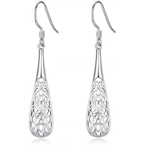Chenquansarl-Animal/Citrouille Du Diable/Arbre De Vie/Pierre De Lune/Sirène Boucles D'oreilles Pendantes En Argent Sterling 925 Pour Femme Cadeau Bijoux Cadeau Pendentif Pour Femmes Filles Enfants, A - Neuf