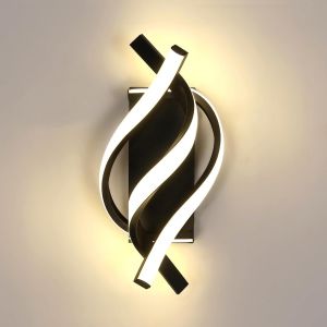 Ulteronixshop-22w 2500lm Applique Murale Interieur Led, Noir Lampe Led Murale Design Moderne, Lampe Murale Interieur Pour Chambre, Salon, Couloir, Escalier, Lumi&egrave;re Neutre 4500k - Neuf