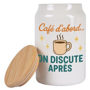 Pot &Agrave; Caf&eacute; En C&eacute;ramique Caf&eacute; D&iquest;Abord&iquest; On Discute Apr&egrave;s &iquest; - Neuf