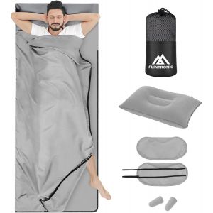 Drap De Sac De Couchage L&eacute;ger,Sac De Couchage De Drap Avec Compartiment Pour Oreiller,Drap De Sac De Couchage L&eacute;ger Et Portable Pour Voyage H&ocirc;tel Camping.[B163] - Neuf