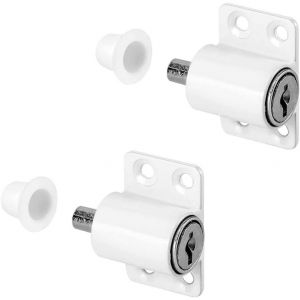 KALANKA-2 Pièces Verrous de Fenêtre Porte, Serrure Porte Coulissante, Serrures Pour Fenêtre, Pour La Maison Et L'école, Blanc - Neuf
