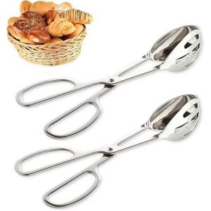 Cuisine Pinces (10 Po) Double Face Creux Des Pinces En Acier Inoxydable Pour Barbecue Ustensiles De Cuisine De L'hôtel Buffet Pinces Alimentaires Pinces Adapté À La Plupart Des Restaurants Et Des Bars - Neuf