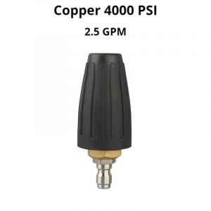 Turbocomozzle à rotation rapide pour nettoyeur haute pression,pointe de pulvérisation 1/4 QuickConnect 2.5,3.0,3.5,4.0,4.5 GPM 4000PSI--025 - Neuf