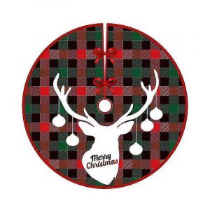 Magnifique Jupe De Sapin À Motif Flocons De Neige, Tapis De Sapin Décoratif En Tissu Brossé Style Noël Pour La Maison 2 - Neuf