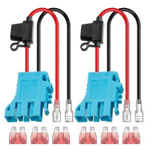 Lot de 2 connecteurs de faisceau de c&acirc;bles 12 AWG de remplacement pour v&eacute;hicules &agrave; batterie Peg-Perego 12 V SLA avec fusible - Neuf