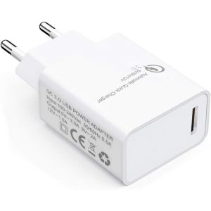 Qc 3.0 18W Usb Quick Charger Power Ac Adapter Rapide T&eacute;l&eacute;phone Portable Chargeur Adaptateur 5V 3A, 9V 2A, 12V 1.5A - Neuf