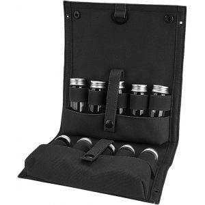 Chenquansarl-10 Pcs Pots À Épices Avec Sac De Rangement Boîte À Épices Portable Bocaux Épices Pour Assaisonnement En Toile, Ensemble Organisateur Pour Camping, Barbecue, Pique-Nique, Cuisine - Neuf