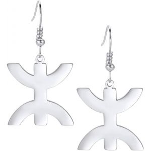 Kal-Collier En Acier Inoxydable Symbolisant L'afrique Et Les Berb&egrave;res Amazigh &iquest; Lettre Ethnique Bracelet Amulette Bague Berb&egrave;re Boucle D'oreille Bijoux Africains Kabyles Pour Femmes Et Hommes - Neuf