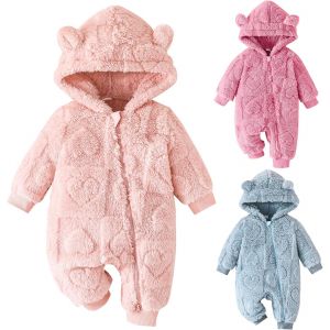 Bnhgc-Nouveau-Né Bébé Hiver Combinaison Neige Ours Polaire Capuche Combinaison Coeur Combi-Short Manteau D`Hiver Vêtements D`Extérieur Pour Garçons Filles - Neuf