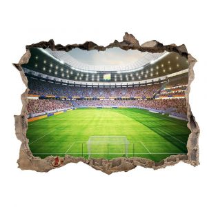 3d Sticker Mural Pour La Salle De Séjour, 3d Du Stade De Football De Stickers Muraux, Le Stade Affiche Pour La Chambre Des Enfants, Coloré Sticker Mural Pour Les Garçons, Mur De La Chambre De L'autocollant, Couloir Décoration - Neuf