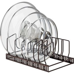 Support Pour Plats De Four Avec 10 Compartiment, Plateaux Et Planches &Agrave; D&eacute;couper En M&eacute;tal Pour Plaques De P&acirc;tisserie Range Couvercle Compact Rangement Cuisine Peu Encombrant Pour Ustensiles - Neuf