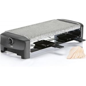 NouvelHorizonstore-Raclette et Pierre &agrave; Cuire Party 8, Pour 8 Personnes, Grande Surface 42 x 21 cm, Thermostat Int&eacute;gr&eacute;, Chauffe Rapide sans Pr&eacute;chauffage, Facile &agrave; Nettoyer, 1300 W, Noir, 01.162830.01 - Neuf