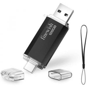 CLé USB 128 Go 2 en 1 Type C Pen Drive 128gb Portable Clef USB 128go USB C 2.0 Stick 128 GB pour Huawei Xiaomi Oneplus OTG Android - Neuf