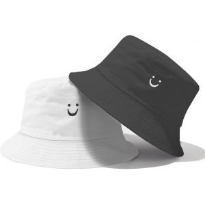 Chapeau De Soleil Pour Enfants,Chapeau Seau Pour Enfants Souriant,Chapeau De Soleil Pour Garçons,Chapeau Réversible Pour Tout-Petits,Chapeau De Soleil À Large Bord Pour Filles De 2 À 8 Ans.[Z381] - Neuf