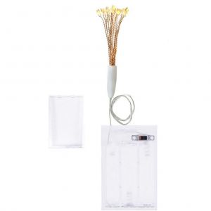 Hjlian Guirlande Lumineuse Led Feu D'artifice 25 Led Blanc Chaud A Piles Pour Noel, Fete De Jardin, Mariage - Neuf